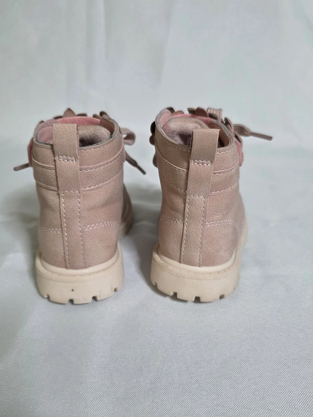 Carter's Girls Blush Pink Floral Lace-Up Ankle Boots